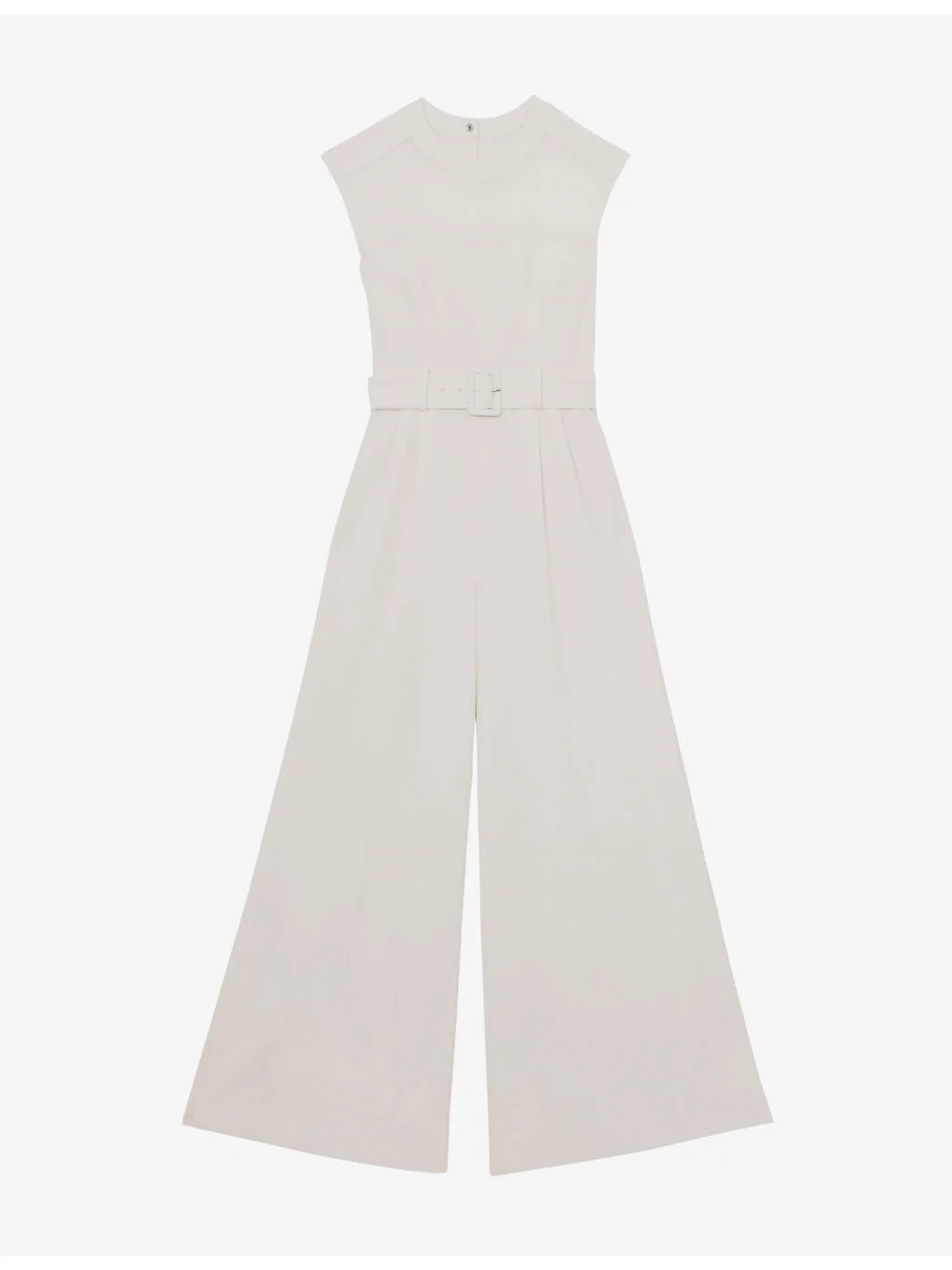 Alba Belted-Waist Stretch-Woven Jumpsuit - 1