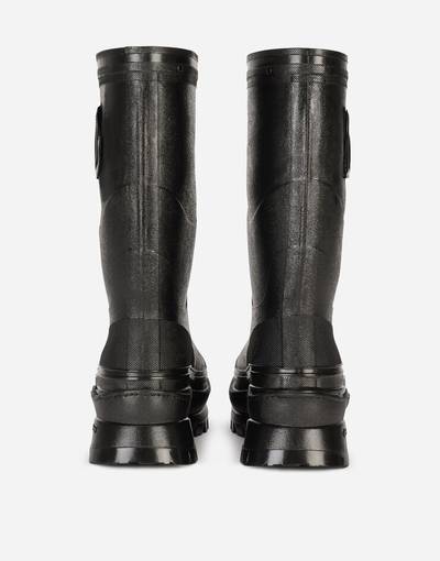 Dolce & Gabbana Metallic rubber boots with DG logo outlook