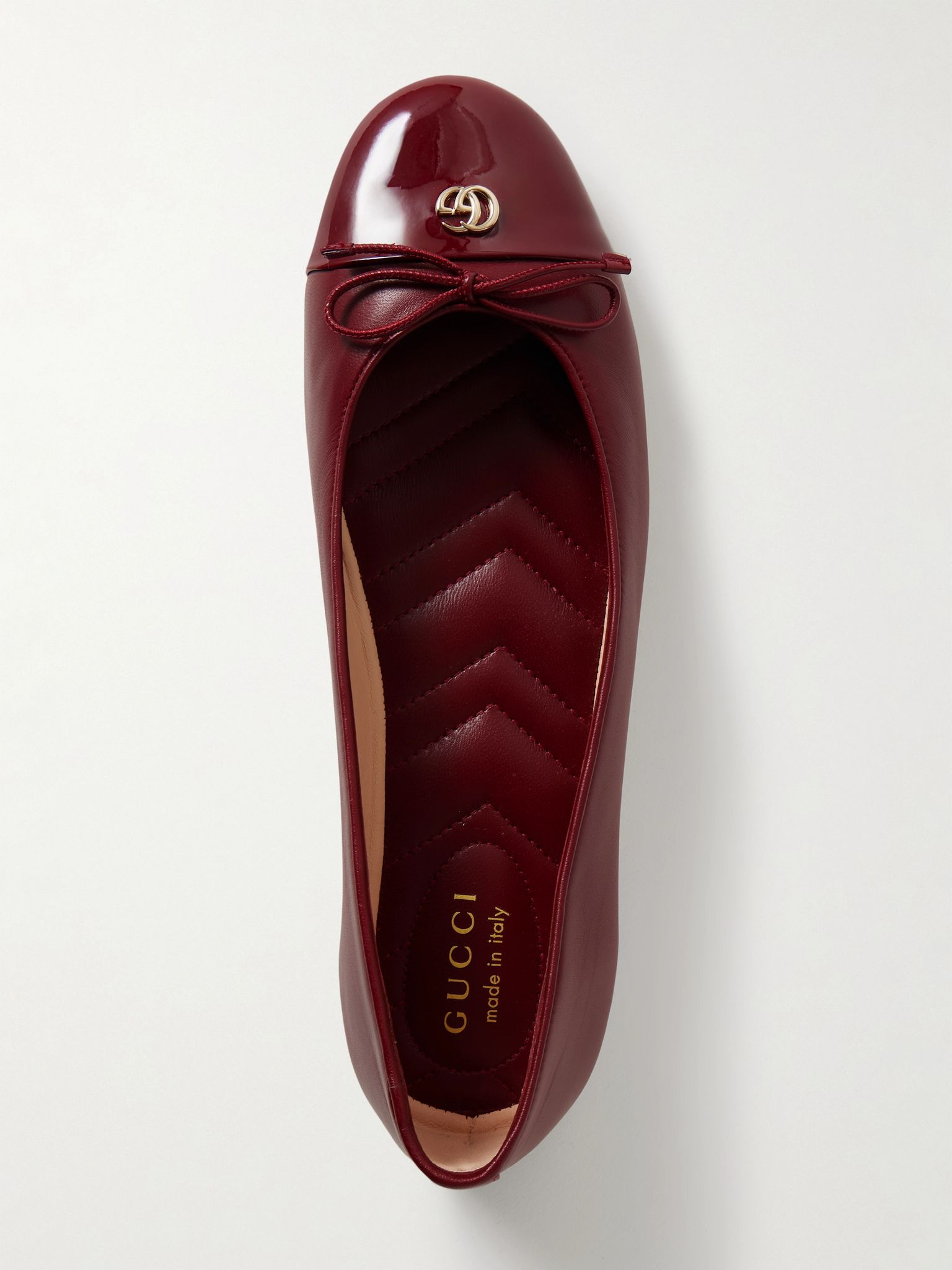 New Marmont GG leather ballet flats Red - 5