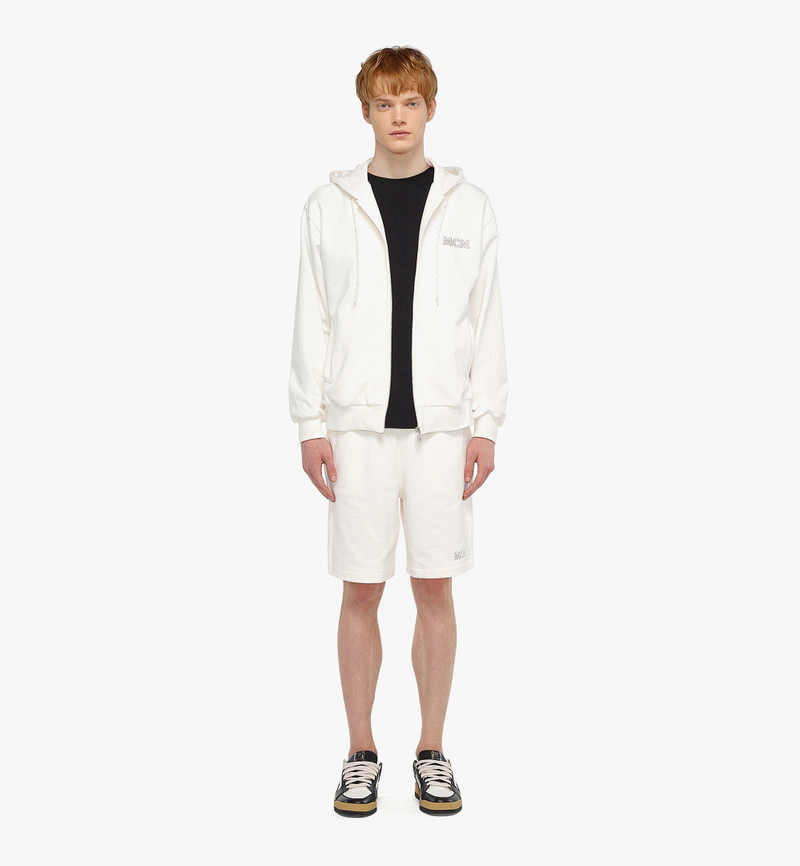 MCM Men’s MCM Essentials Logo Zip Hoodie in Organic Cotton outlook