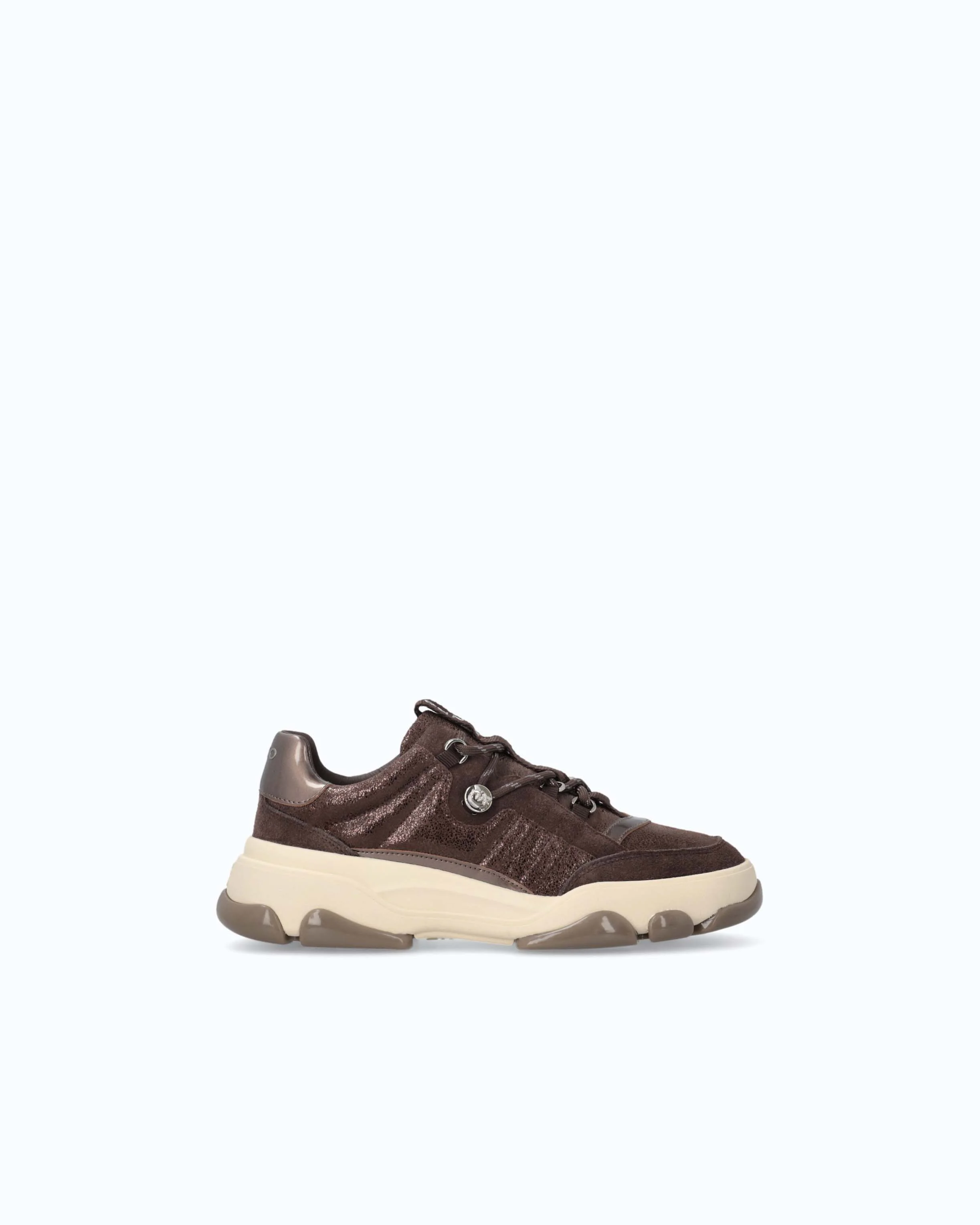 LEATHER SNEAKERS WITH TREKKING-STYLE LACES - 1