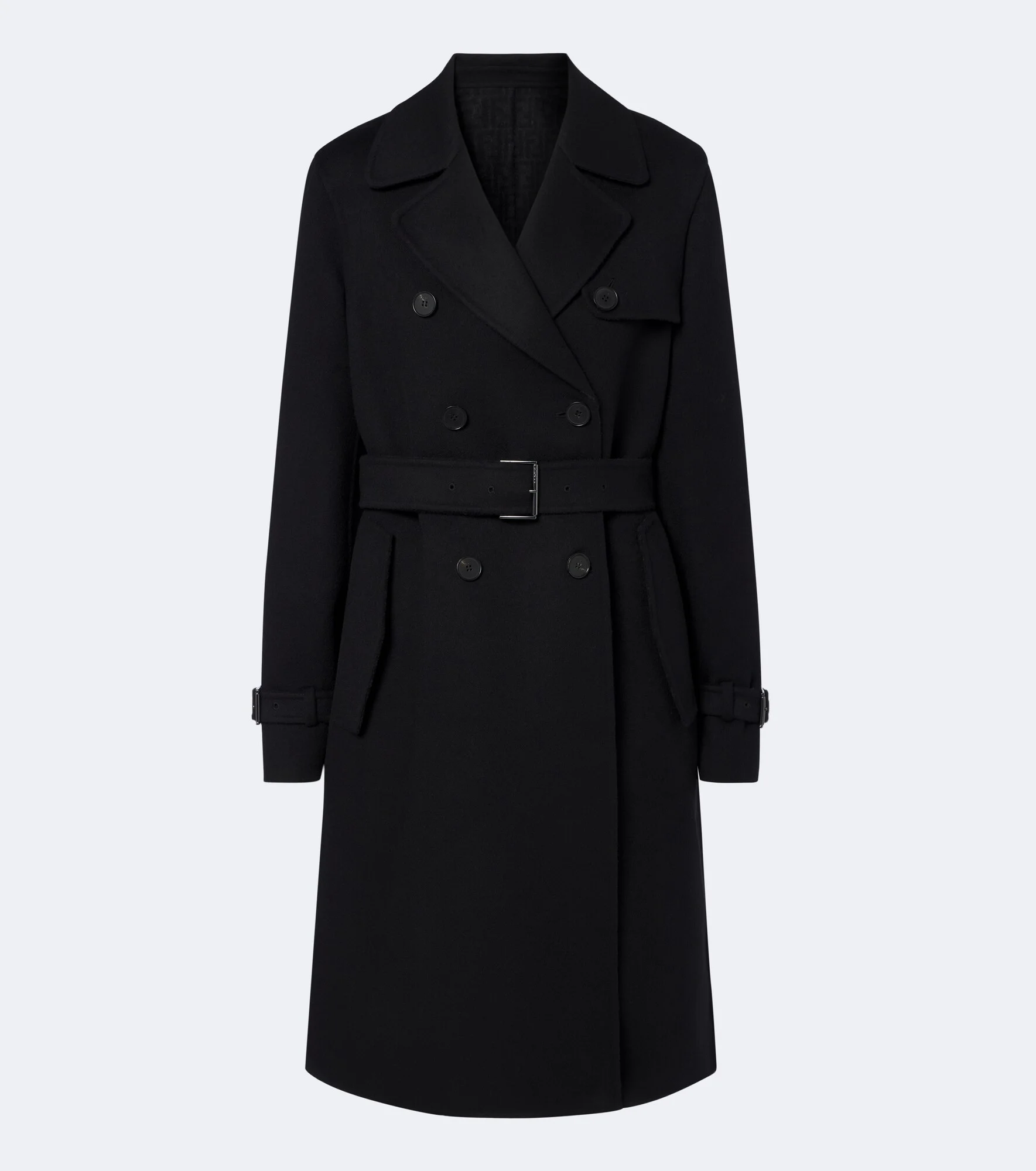 Double-breasted wool coat - 1