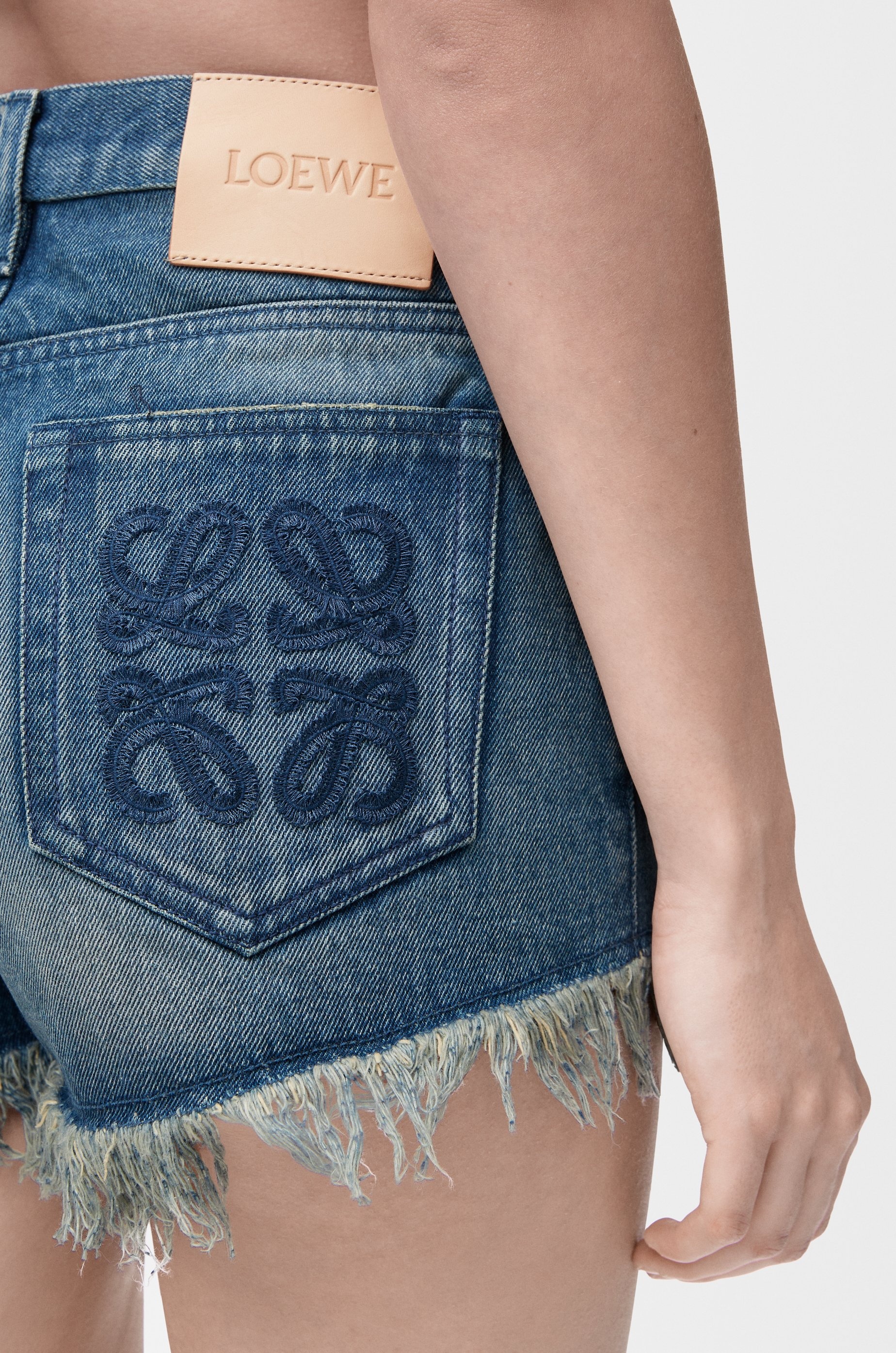 Anagram shorts in denim - 5