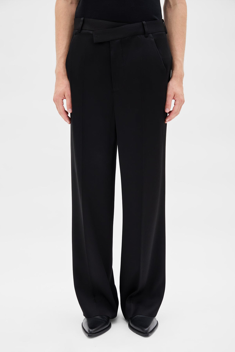 Ann Demeulemeester Cyrus Asymmetric Waistband Wide Leg Trouser outlook