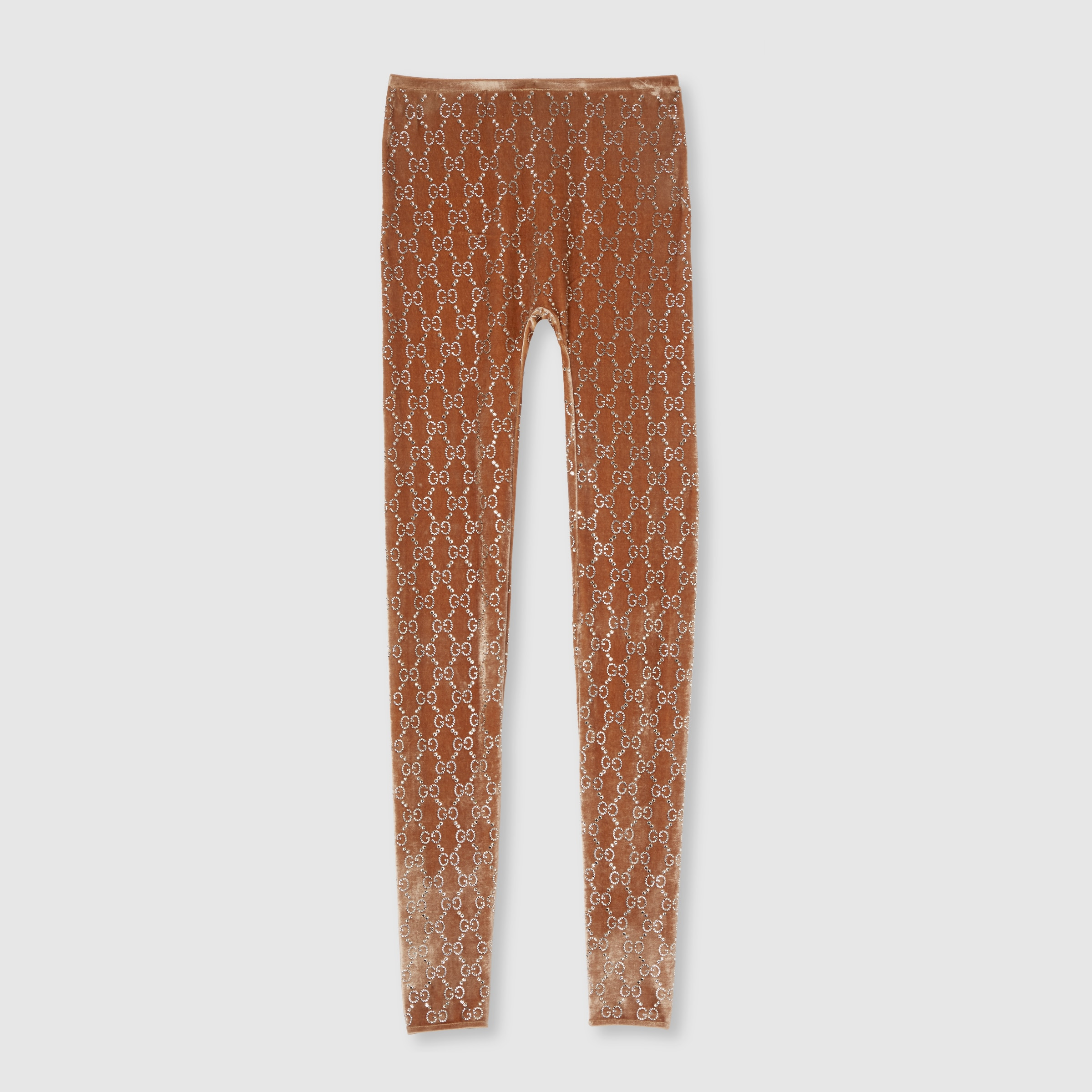 GG crystal embroidered leggings - 1