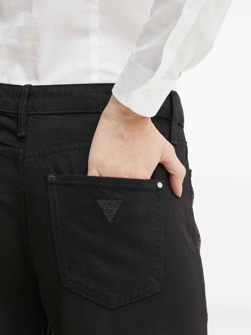 rhinestone-embellished trousers - 4
