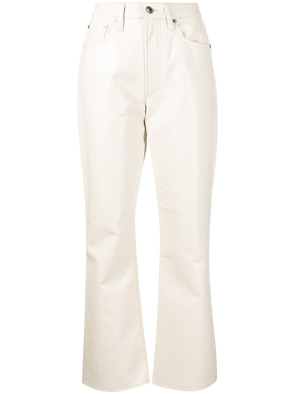 high-waisted flared trousers - 1
