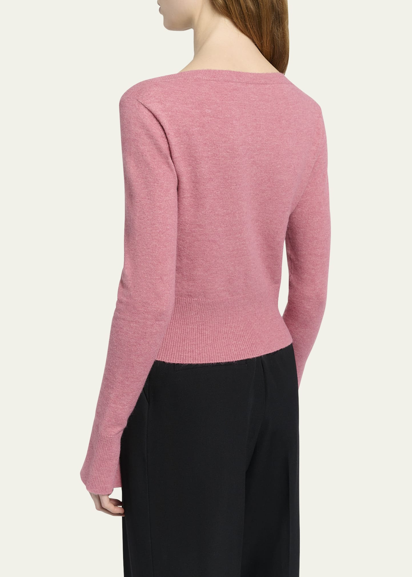 Embellished Cropped V-Neck Cardigan - 3