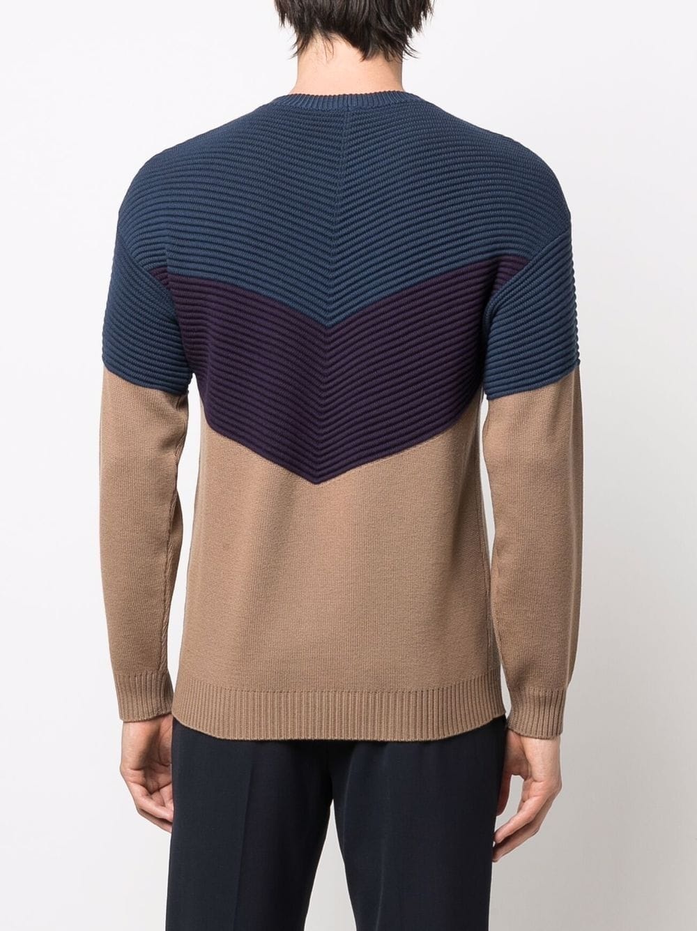 colour-block wool jumper - 4