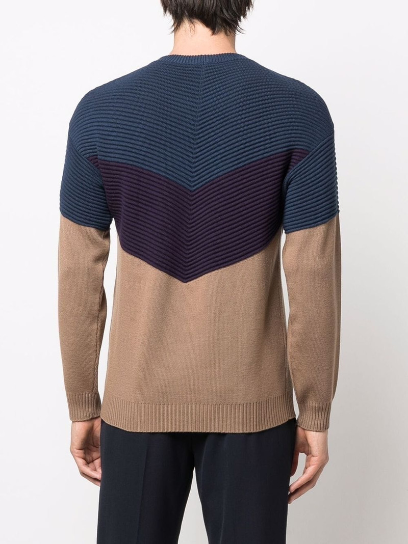 colour-block wool jumper 4
