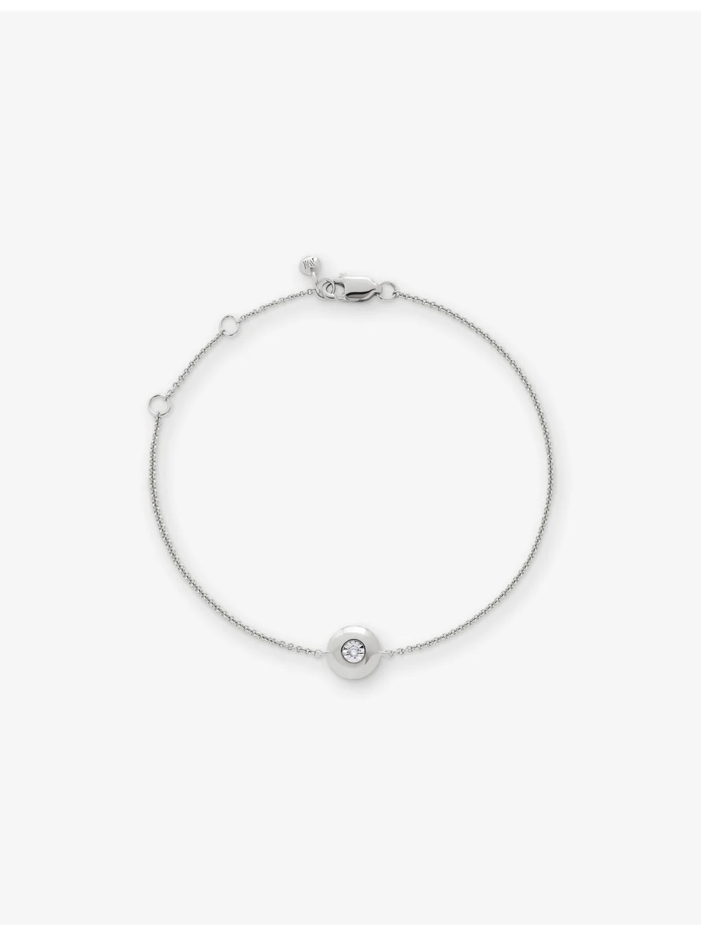 April Birthstone Lab-Grown Diamond and Sterling-Silver Bracelet - 1