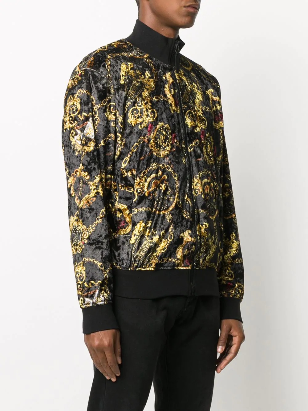 signature chain-link bomber jacket - 3