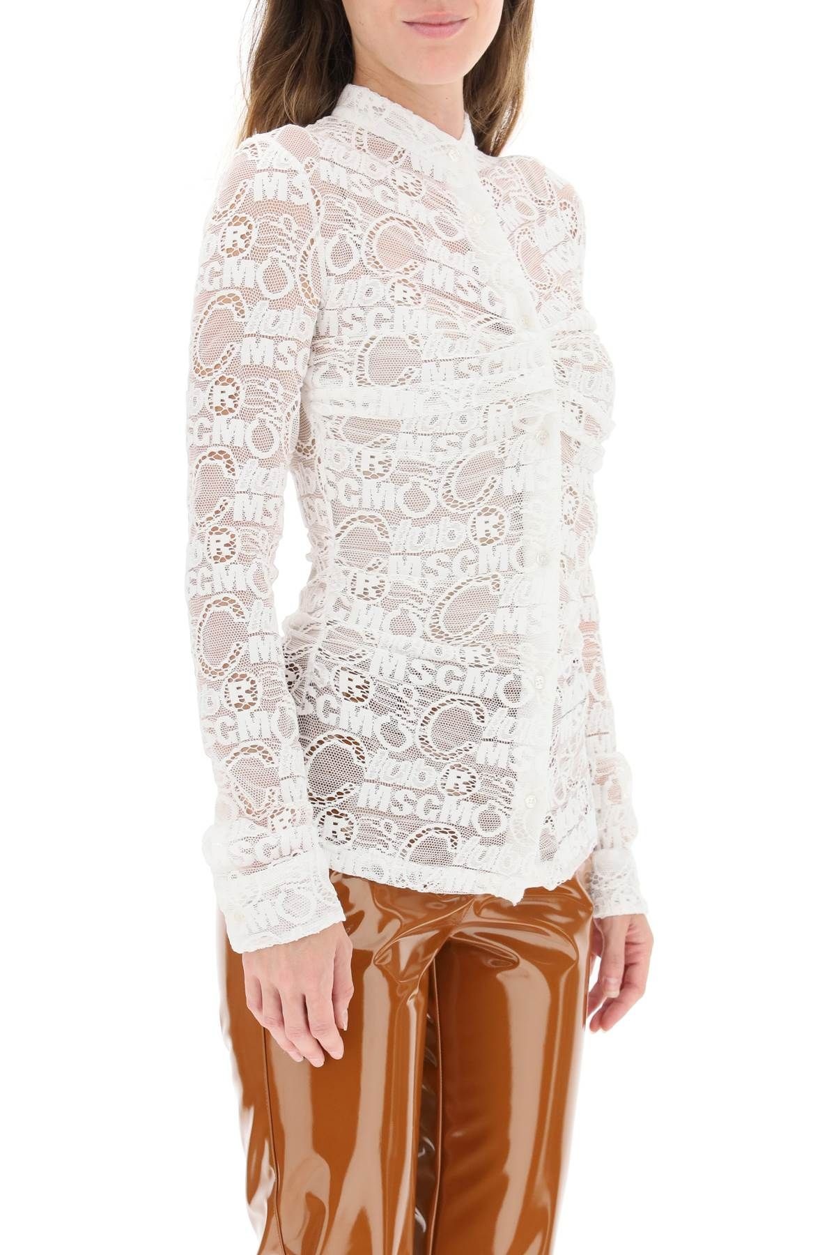 MONOGRAM LACE SHIRT - 3