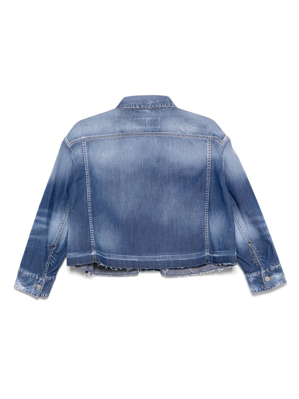 fringed denim jacket - 2