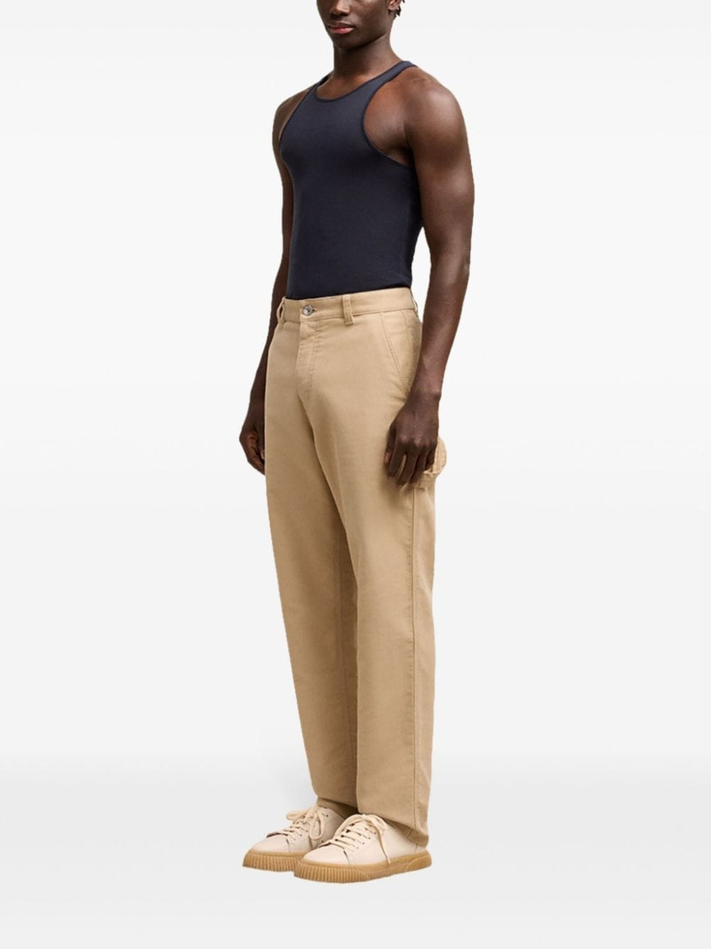 logo-patch straight-leg worker trousers 3
