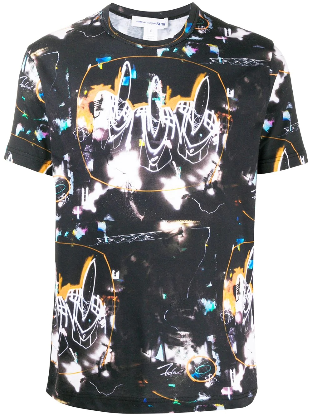 abstract graphic print T-shirt - 1