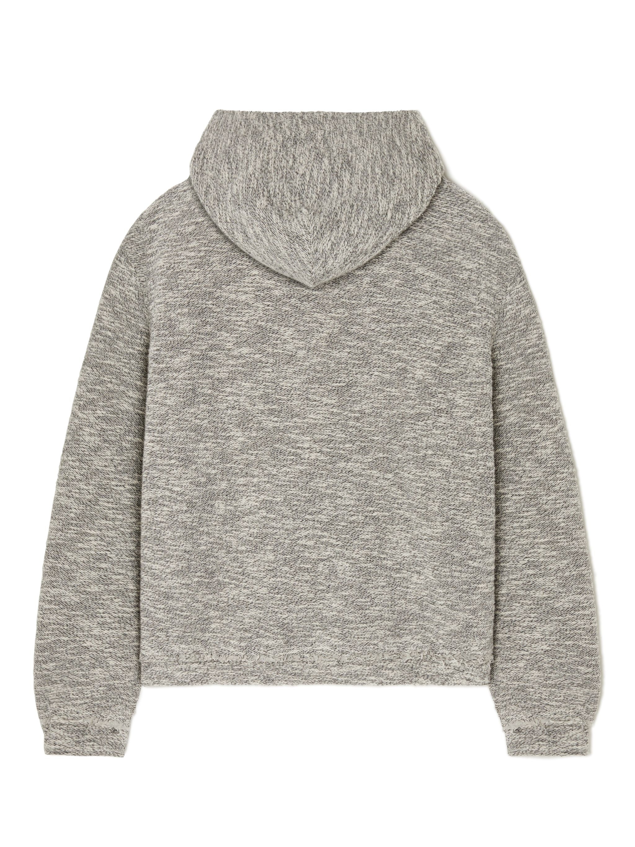 B & W Mouline’ Zipped Hoodie - 3