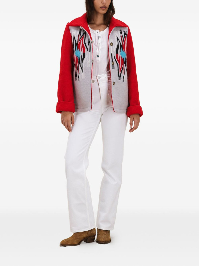 FORTELA patterned button-fastening jacket outlook