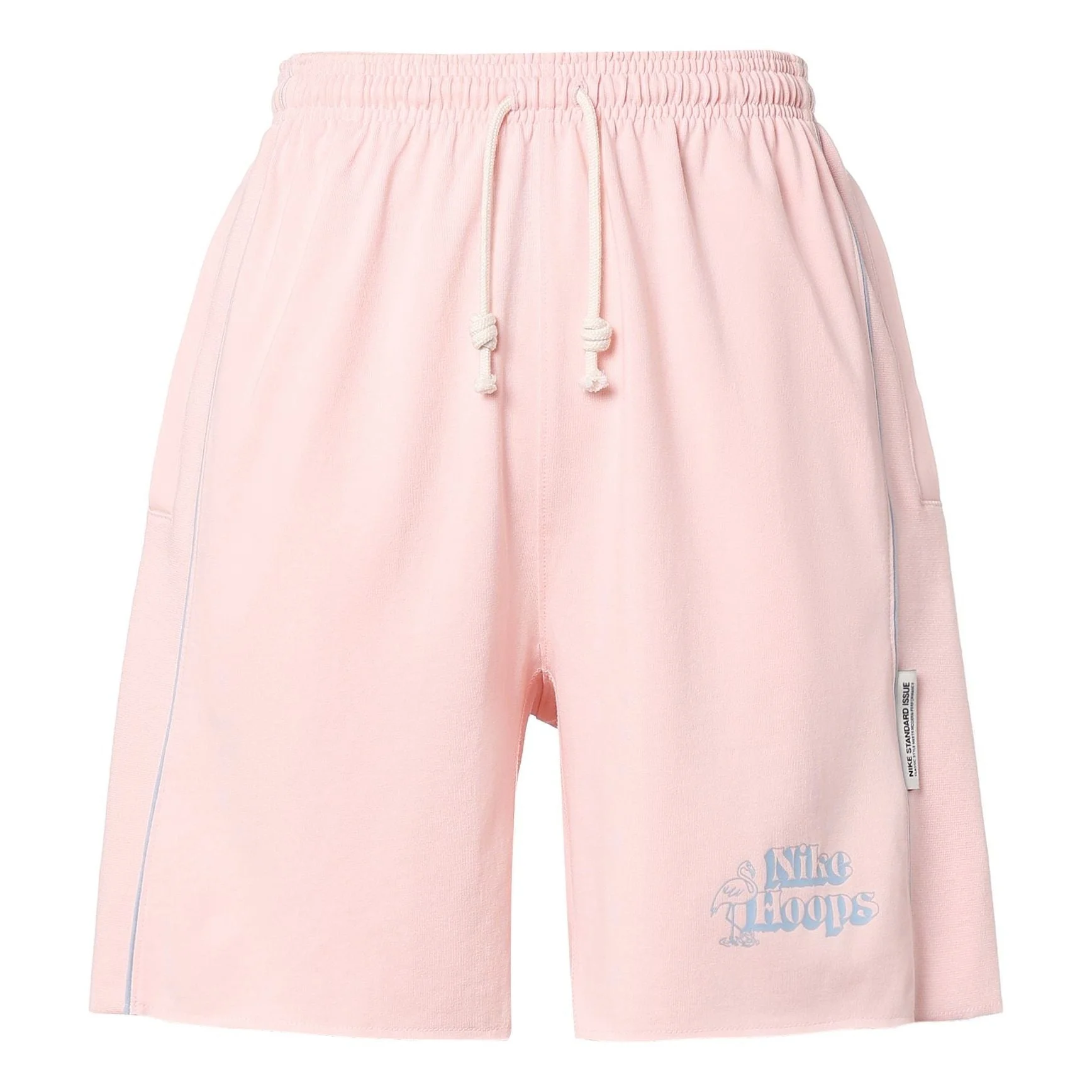 Nike Standard Issue Printing Logo Solid Color Straight Shorts Pink DH7384-610 - 1