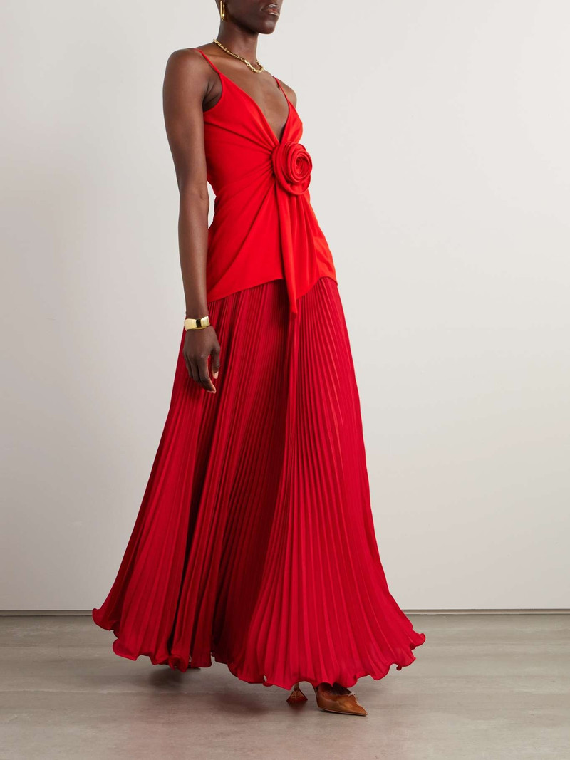 Balmain Pleated crepe maxi skirt outlook