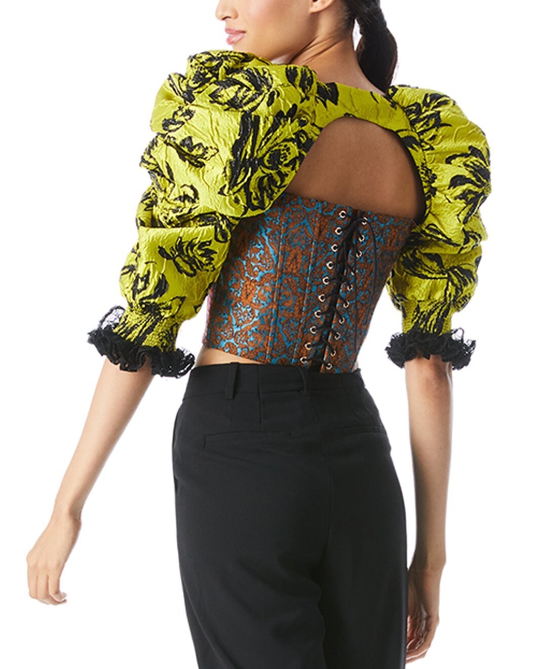 alice + olivia Fantasia Pleat Sleeve Bustier - 2