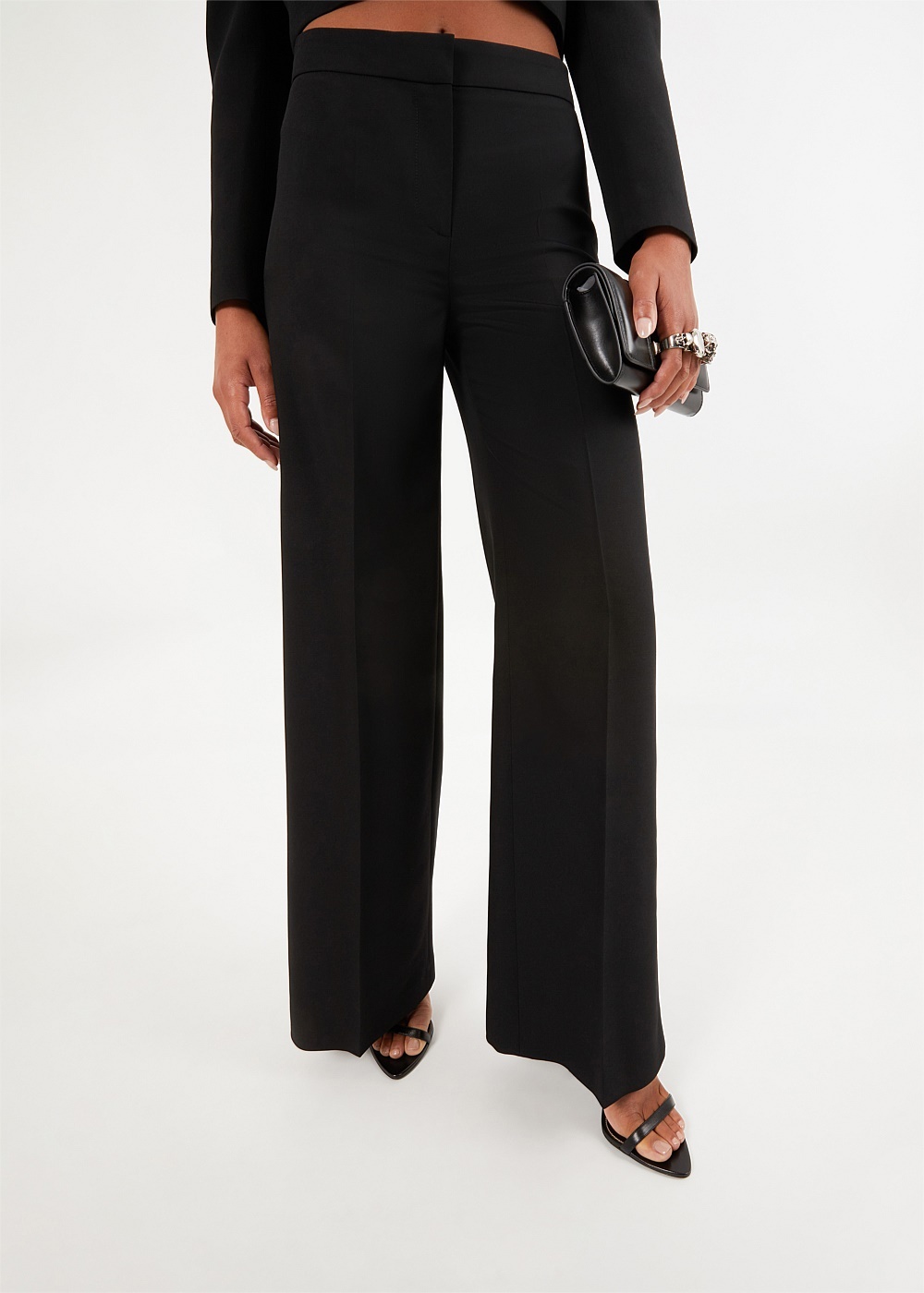 Black Sartorial Woollen Trousers - 5