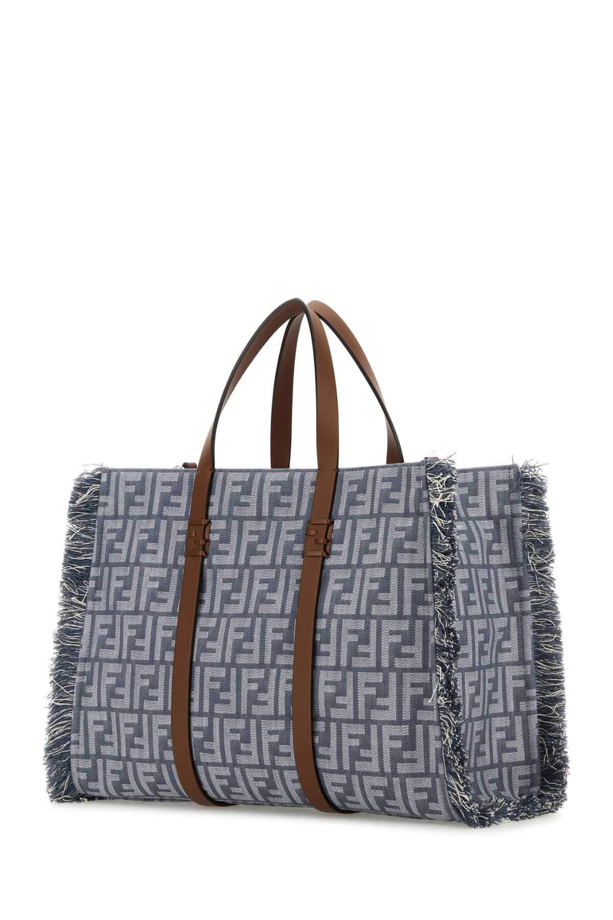 Fendi Women Embroidered Denim Summer Shopping Bag - 2