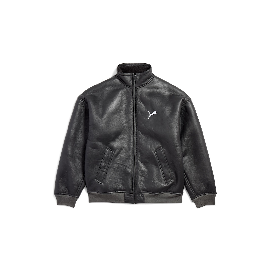 Balenciaga I Puma Leather Jacket in Anthracite - 1
