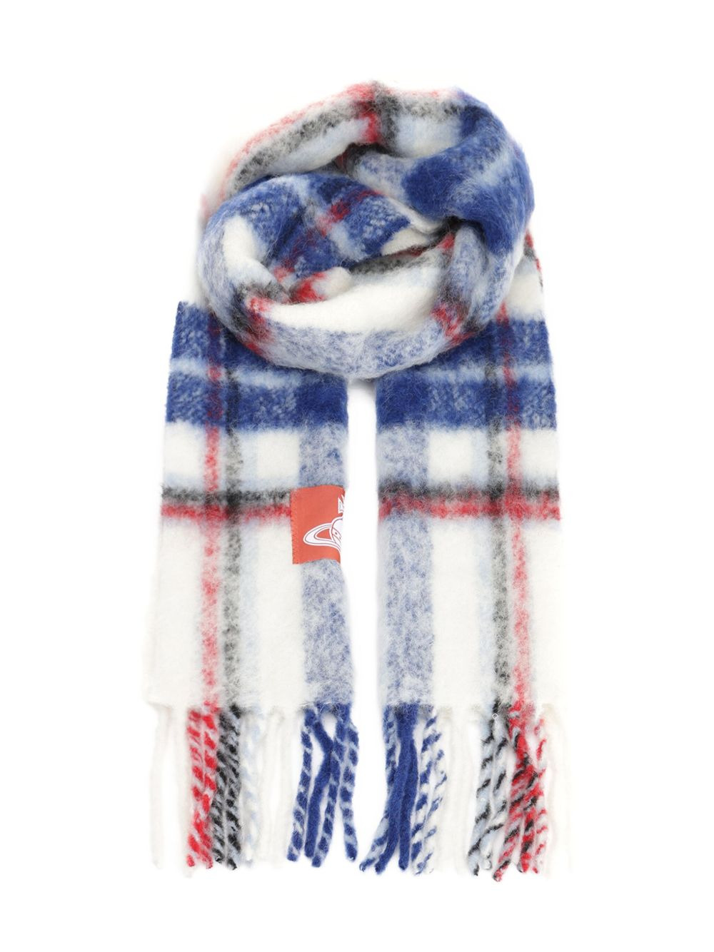 tartan-pattern scarf - 1