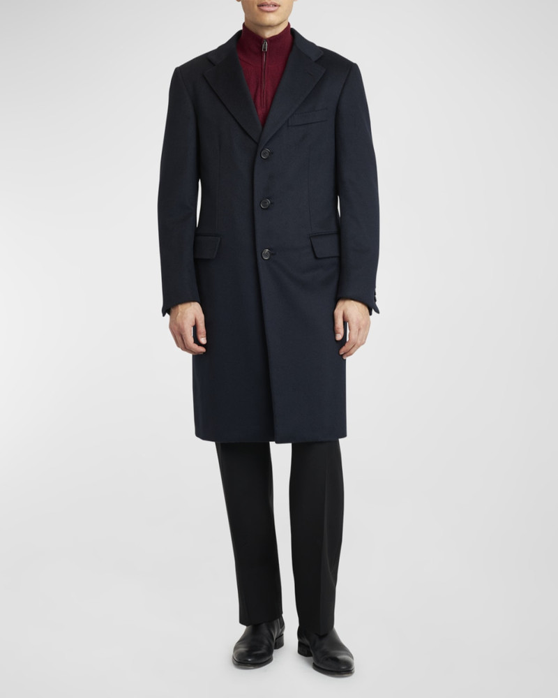 Brioni Men's Solid Wool Topcoat outlook