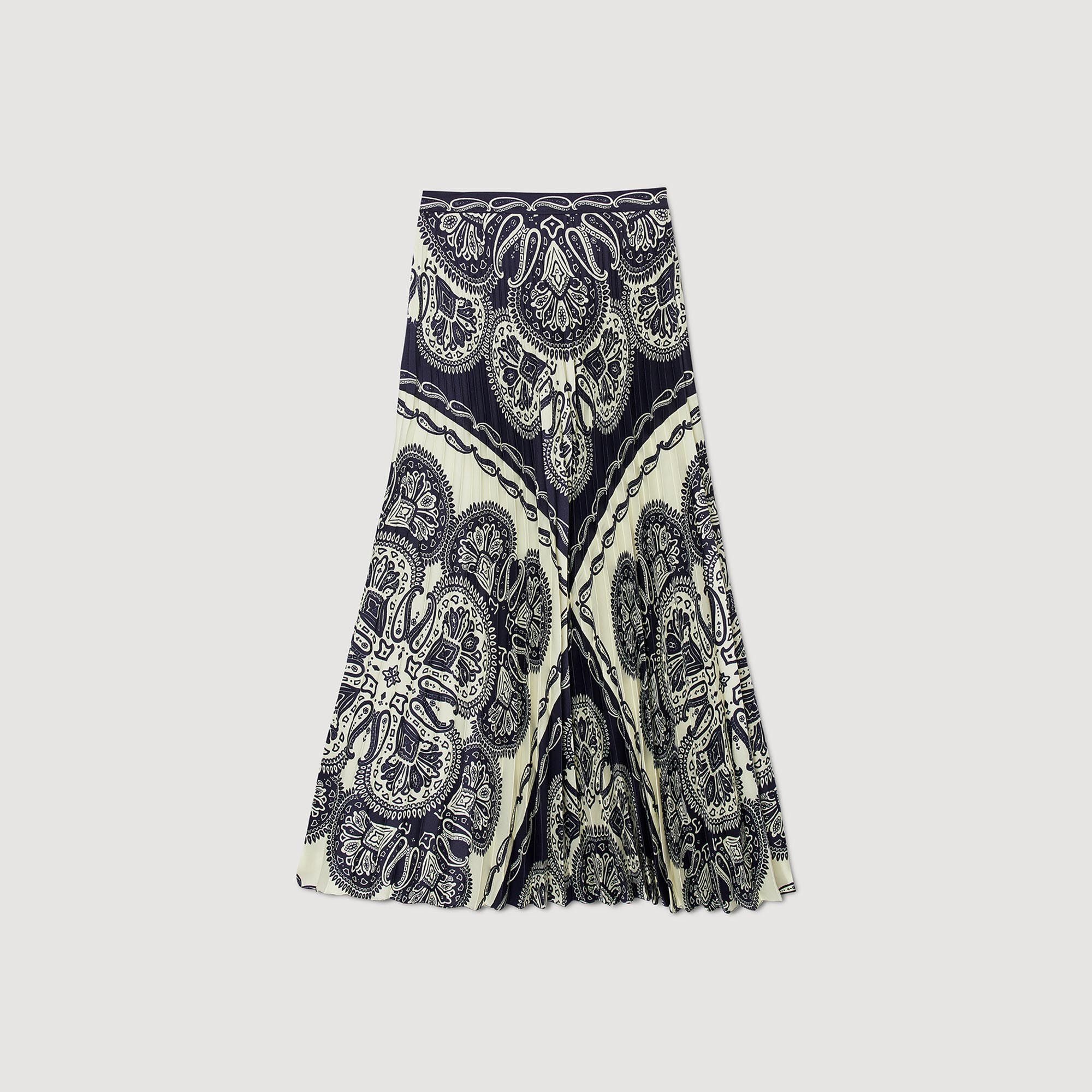 FLOATY BANDANA-PRINT MAXI SKIRT - 1