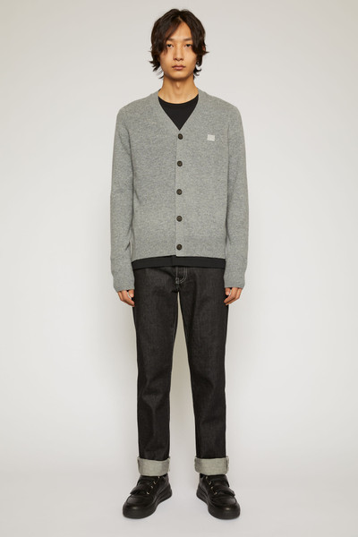 Acne Studios V-neck wool cardigan grey melange outlook