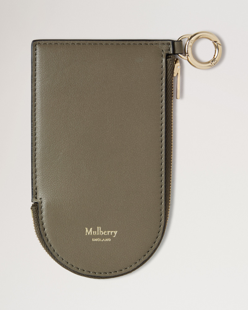 Cardholder Keyring Linen Green Micro Classic Grain 1
