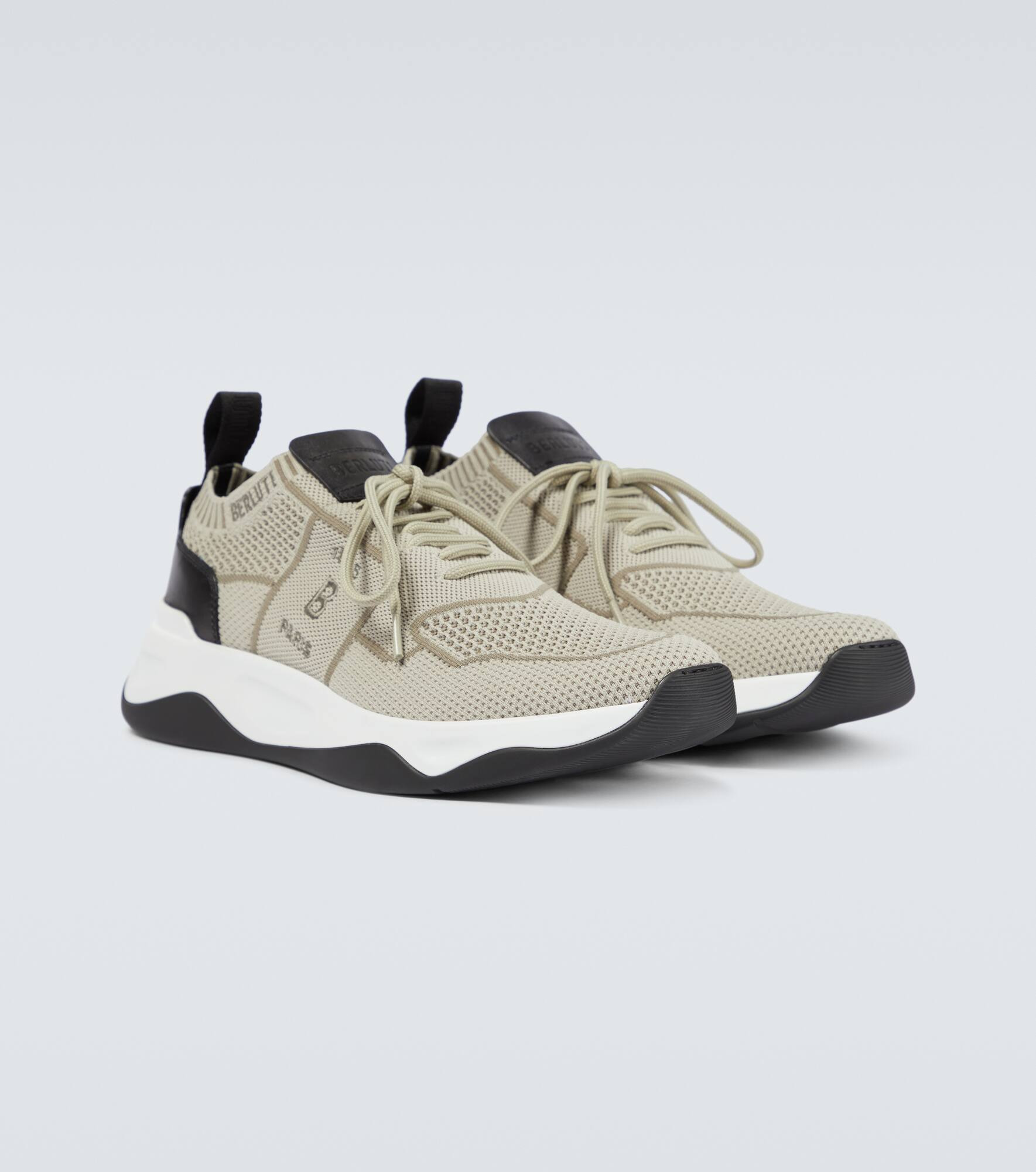 Shadow knitted and leather sneakers - 5