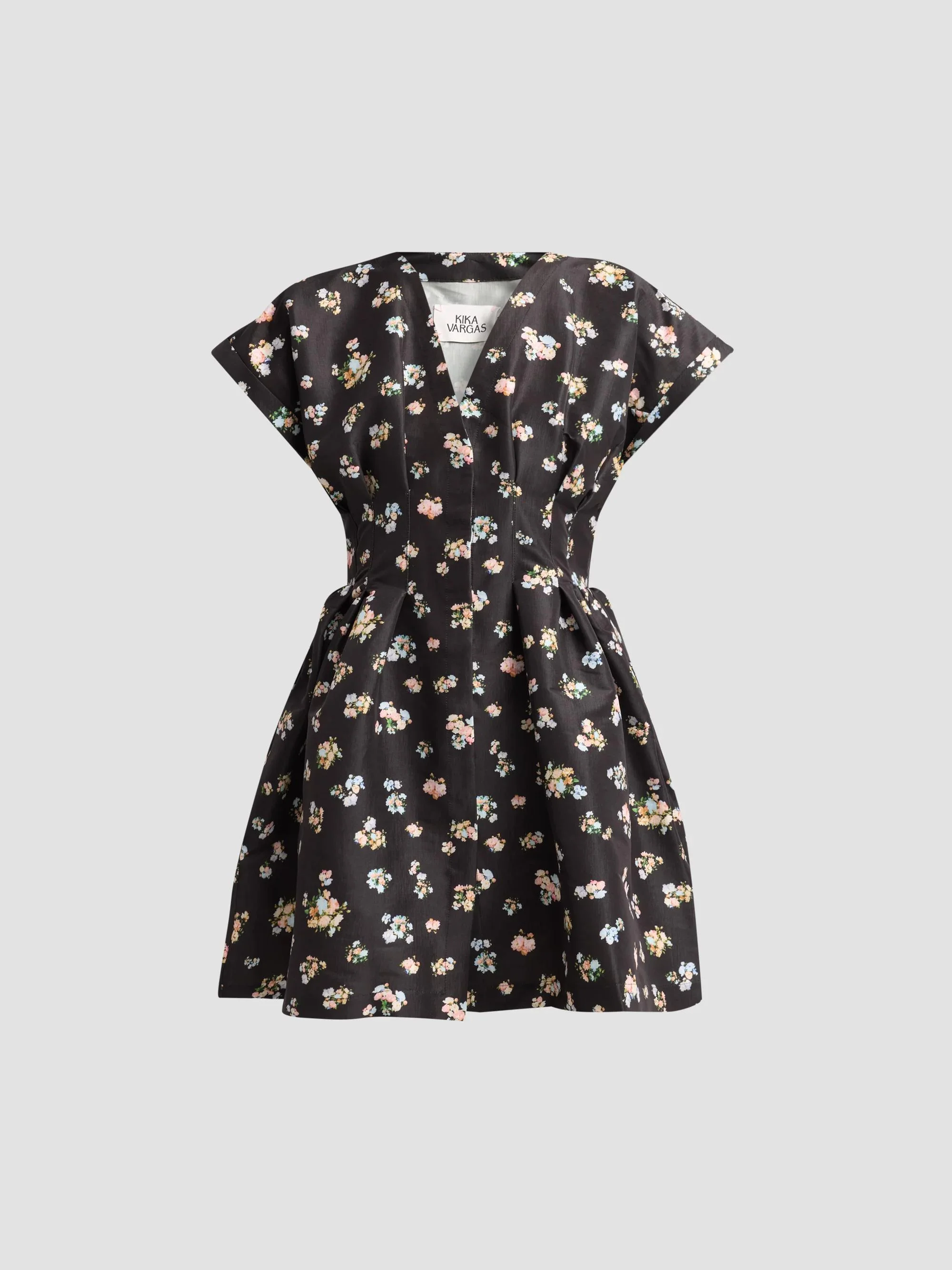 Women's Billie Floral Taffeta Fit & Flare Minidress - Midnight - 1