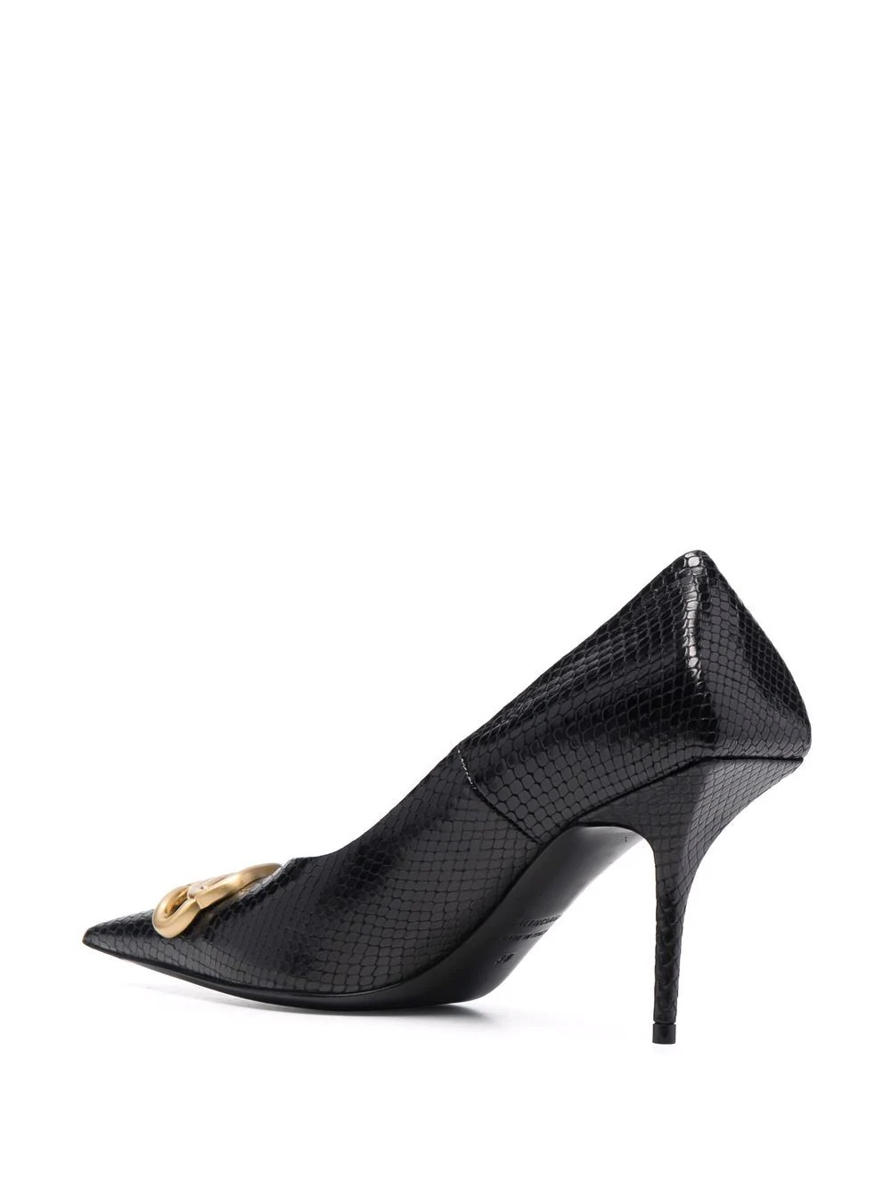 snake-effect logo-plaque pumps - 6