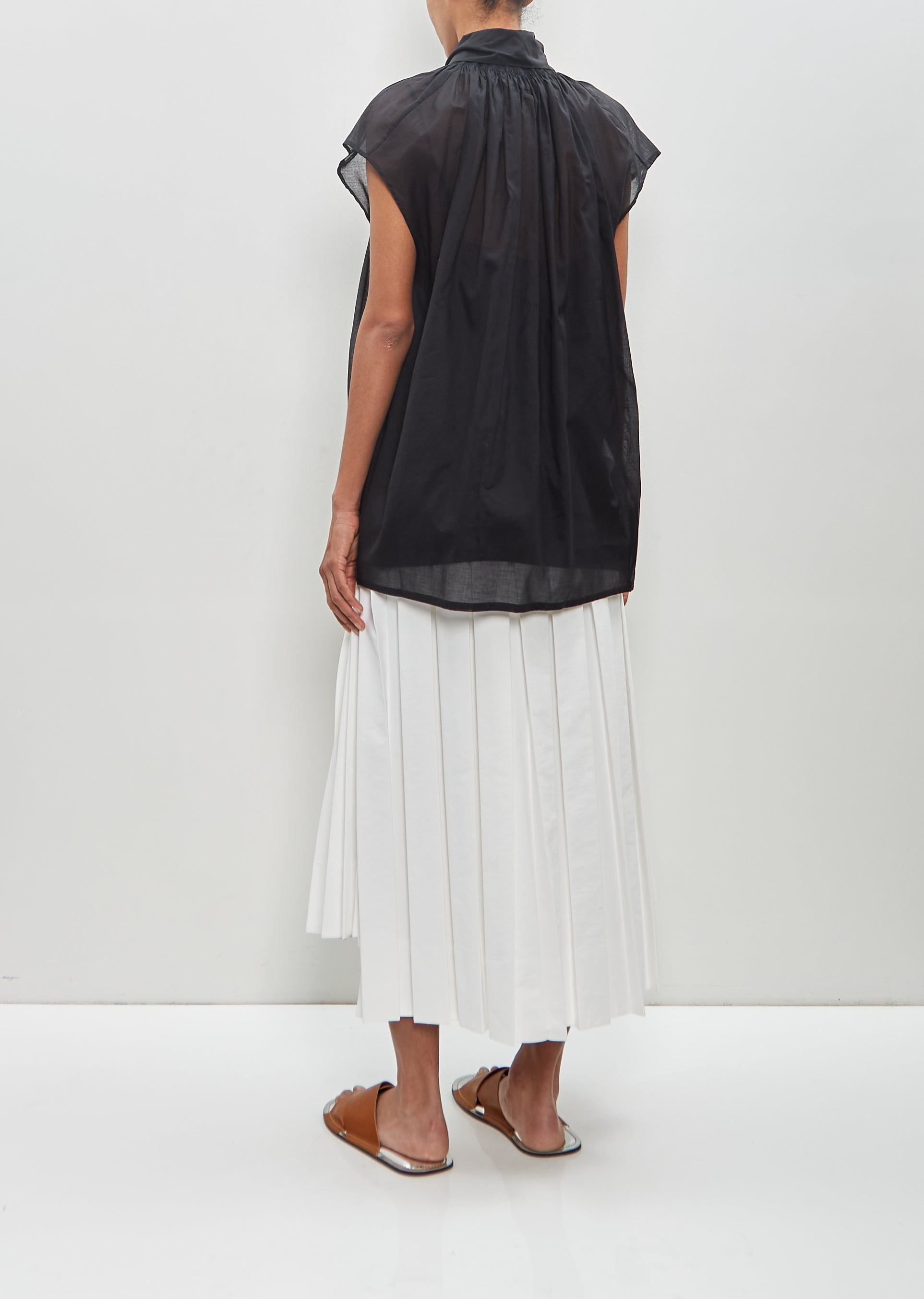 Cotton Organza Sleeveless Top - 3
