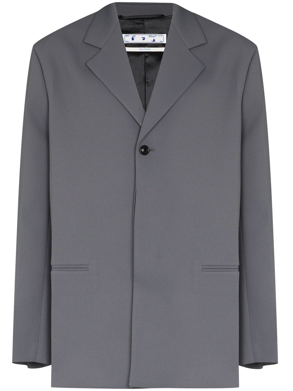 crease single-breasted blazer - 1