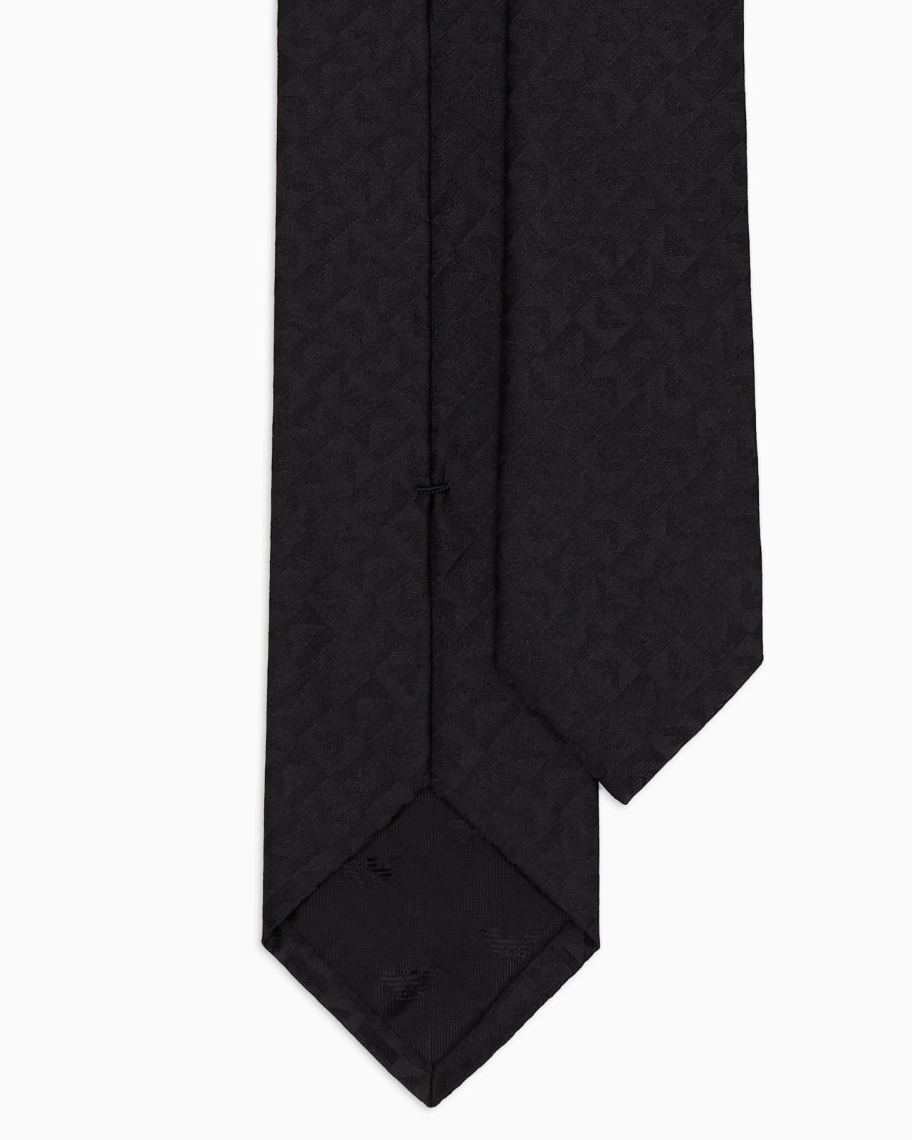 PURE SILK EAGLE AND CHECK JACQUARD TIE - 2