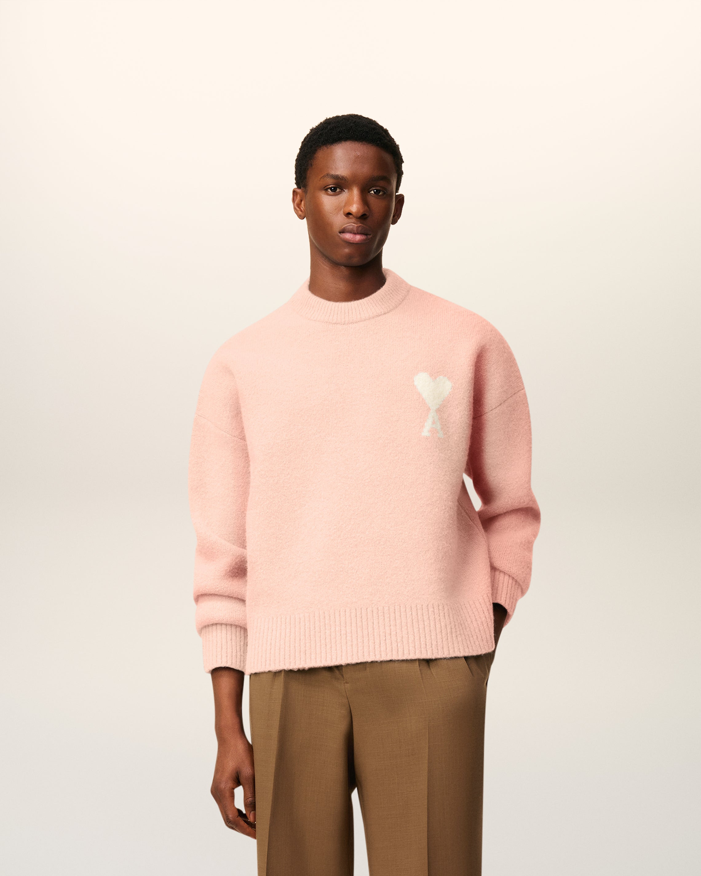 PINK ALPACA AMI DE COEUR CREWNECK SWEATER - 2