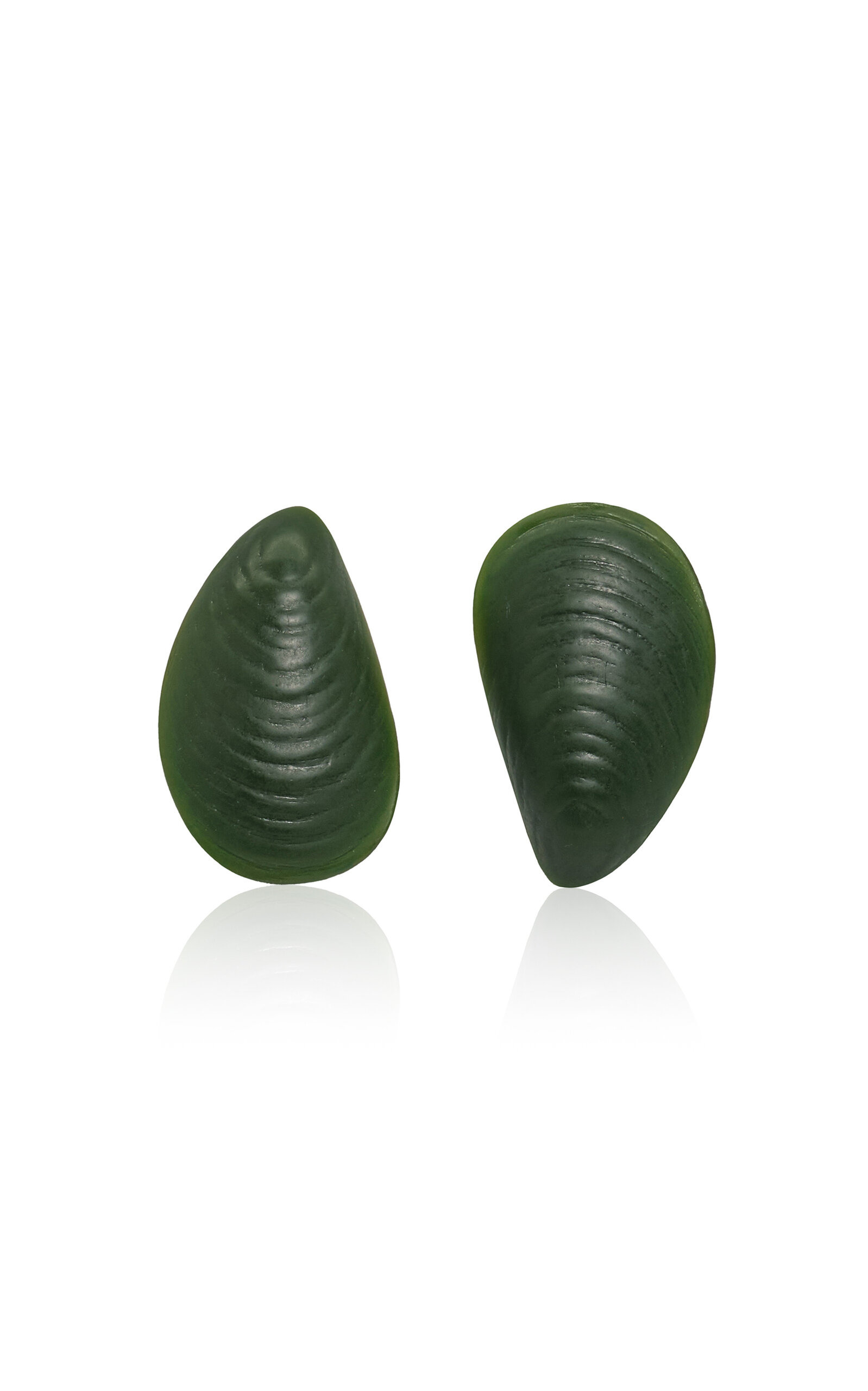 Self Exploration Shell Earrings green - 1