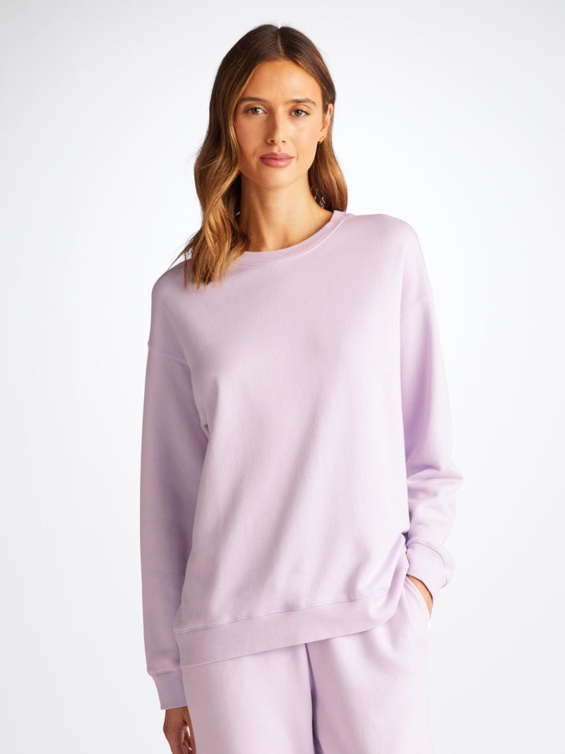 Women's Sweatshirt Quinn Cotton Modal Lilac - 2