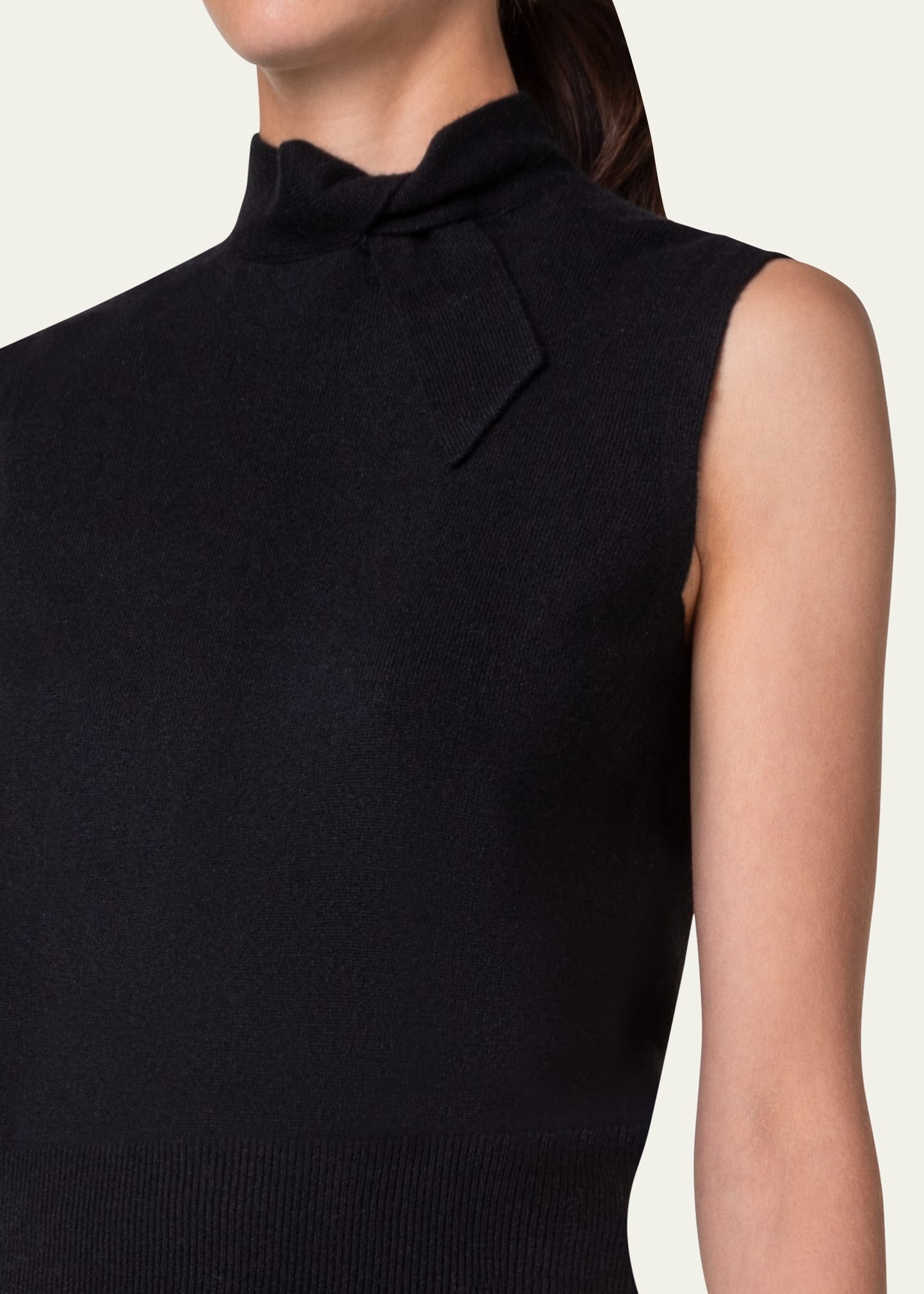Knotted Cashmere Sleeveless Sweater - 5