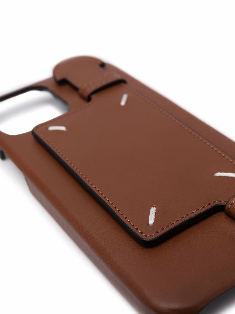 contrast-stitching iPhone 12 Pro leather case - 3