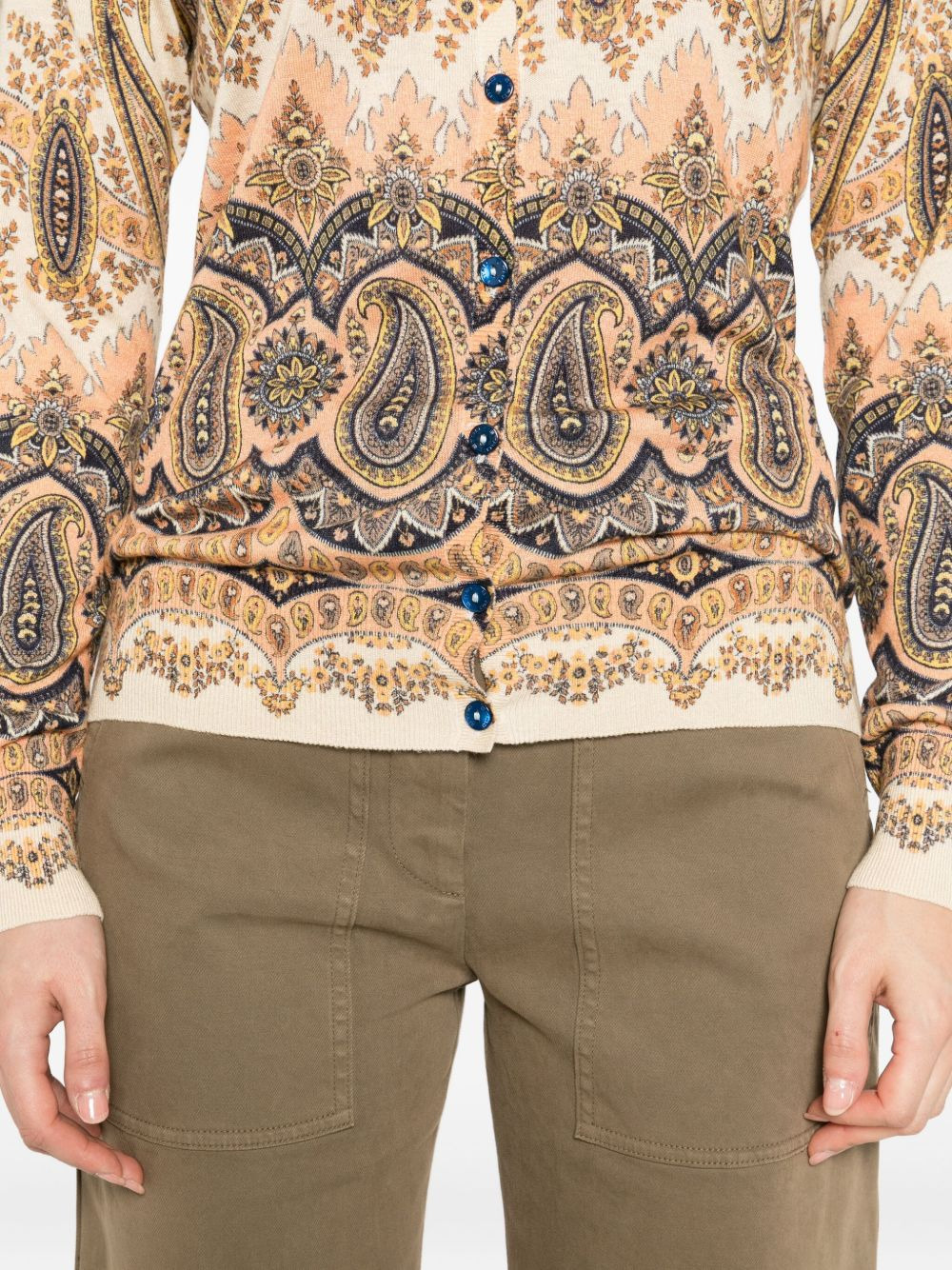 paisley-print cardigan - 5