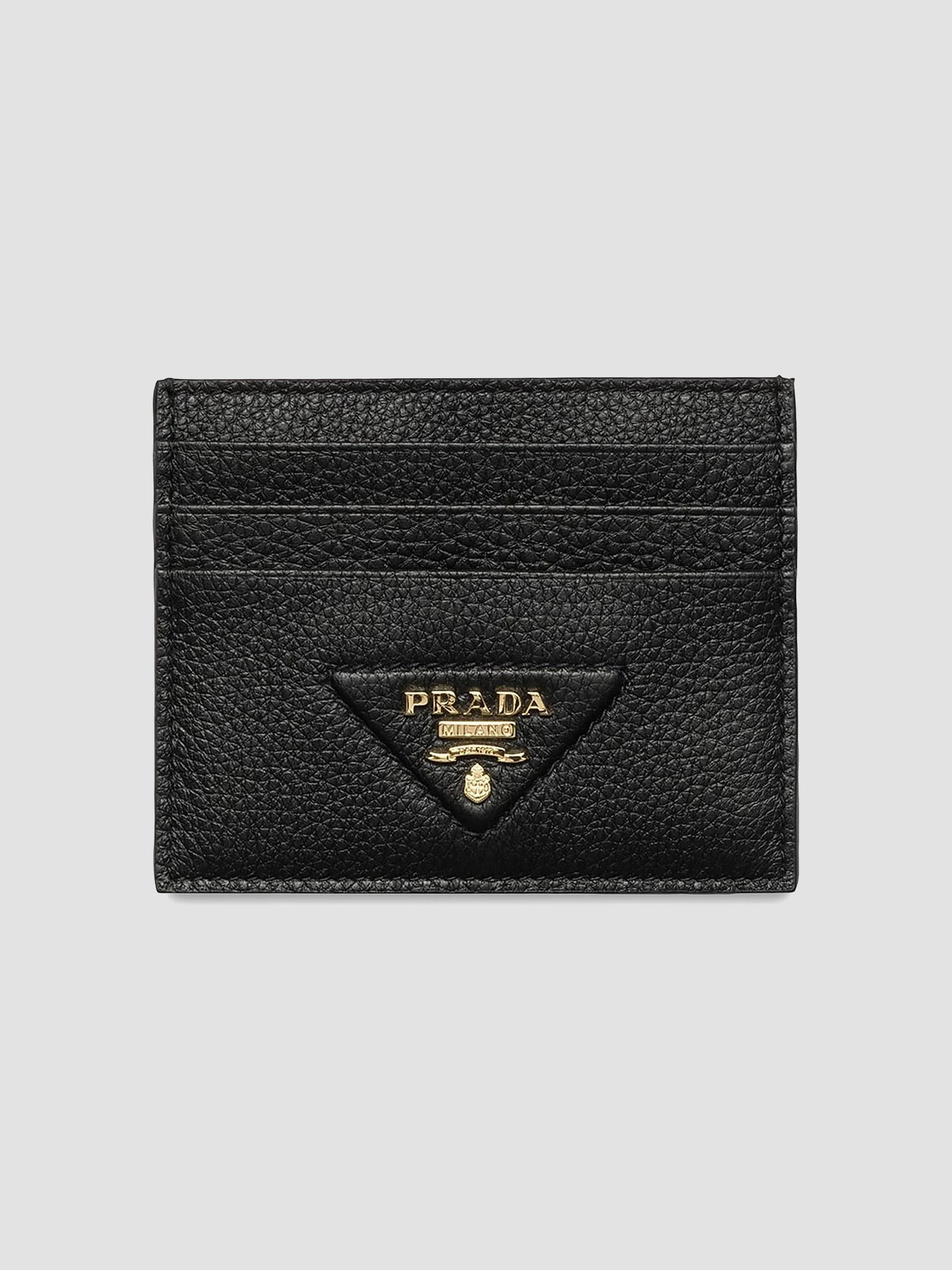 Women's Leather Card Holder - Black Gold - 1