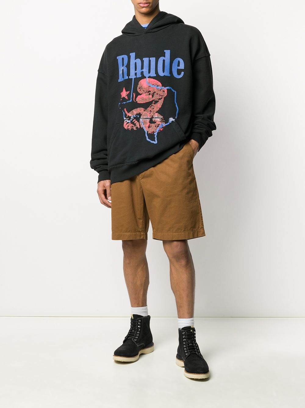 oversized logo hoodie - 2