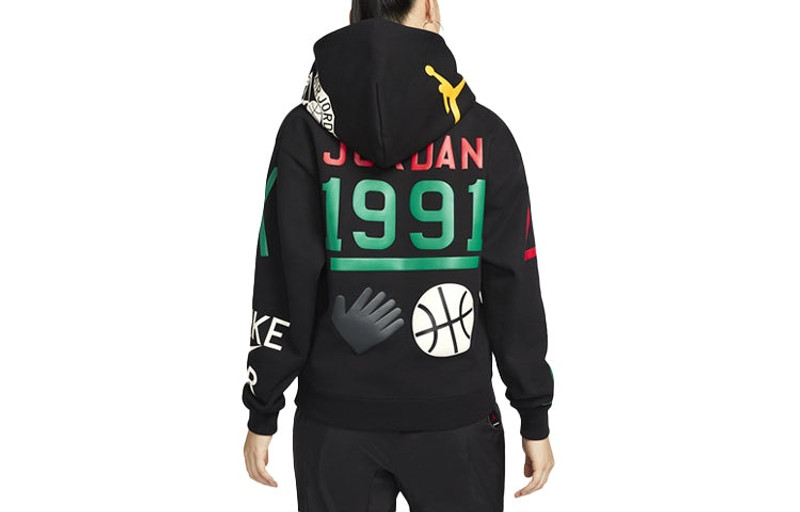 Jordan (WMNS) Air Jordan x Nina Chanel Abney Hoodie 'Black' DO4159-010 outlook