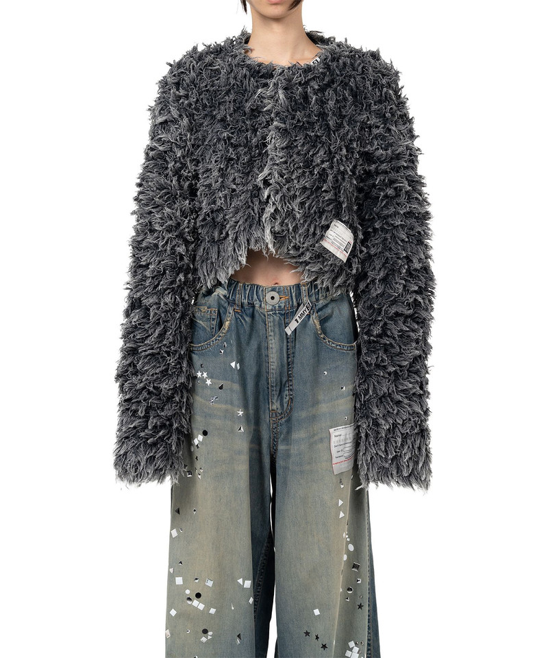 Bleached Shaggy Knit Sweater 1