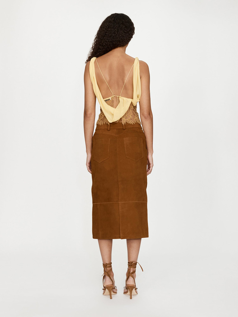 Aluna Lace Draped Silk Cami 5